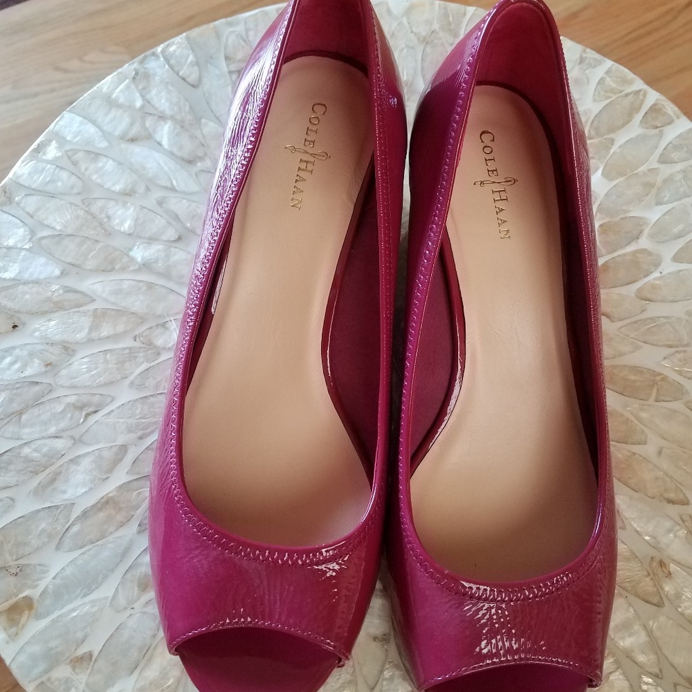 Cole Haan peep toe espadrilles